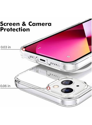 Magnetic Case for iPhone 14, Compatible with MagSafe, Shockproof  Protection, TPU Magnetic Case  Classic Hybrid Case | Clear - view 2